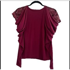 Calligraphie Women Lace‎ Drape Top Small Whimsigoth Romantic Dark Fairy Y2K Goth